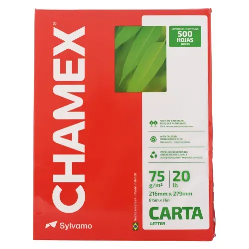Resma De Papel Chamex Carta 98 Blancura
