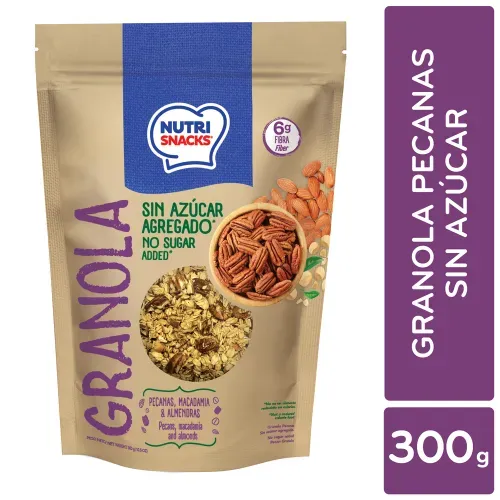 Granola Nutrisnacks Pecanas Sin Azúcar - 300 g