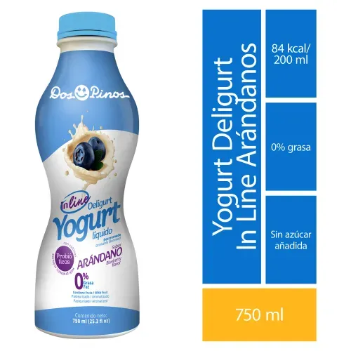 Yogurt Dos Pinos Deligurt Arandano In Line - 750Ml