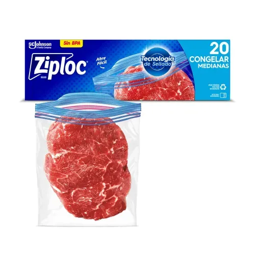 Bolsa Reutilizable Ziploc Para Congelar Medianas - 20 Uds