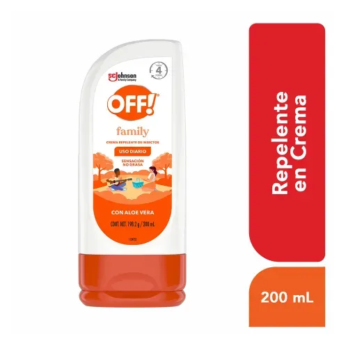 Repelente De Insectos OFF Family En Crema Con Aloe Vera - 200 ml