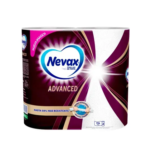 Toallas De Cocina  Nevax Advanced 50% Más Resistente - 2 Rollos
