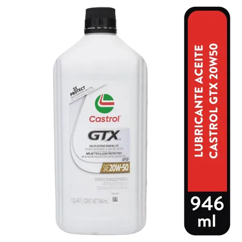 Aceite Castrol Lubricante Gtx 20W50 superior - 946 ml