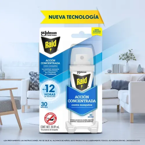 Insecticida Raid Acción Concentrada Contra Mosquitos - 20.09 ml