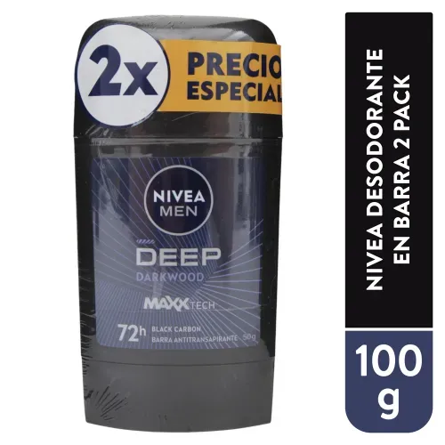 Deo Nivea Barra Barra Deep 2pk 100gr