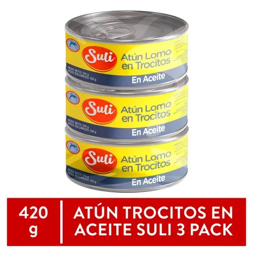 Atún Suli Trocitos En Aceite 3 Pack - 420 g