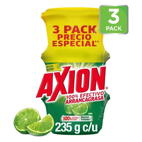 Lavaplatos Axion Limón Pasta 3 Pack  - 235 g