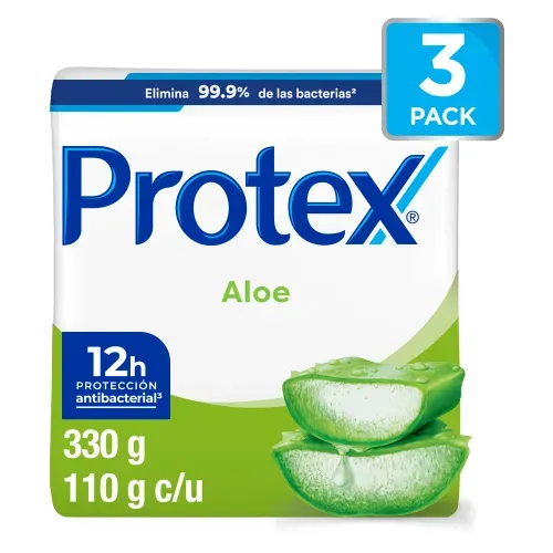 Jabón en Barra Antibacterial Protex Aloe 110 g 3 Pack