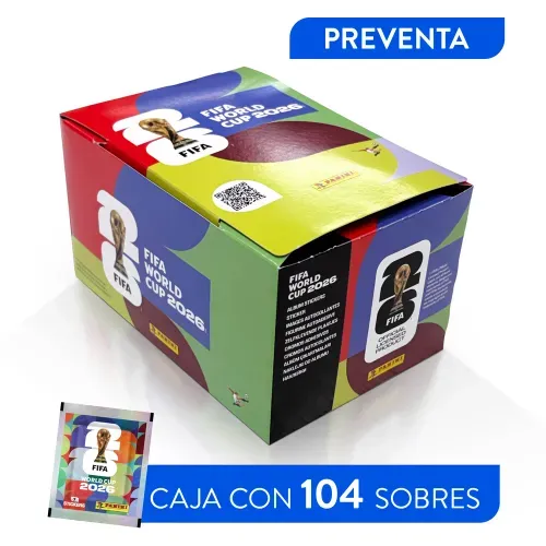 Caja Panini Mundial 2026 con 104 Sobres (Preventa - Entregas a partir del 5 de mayo 2026)