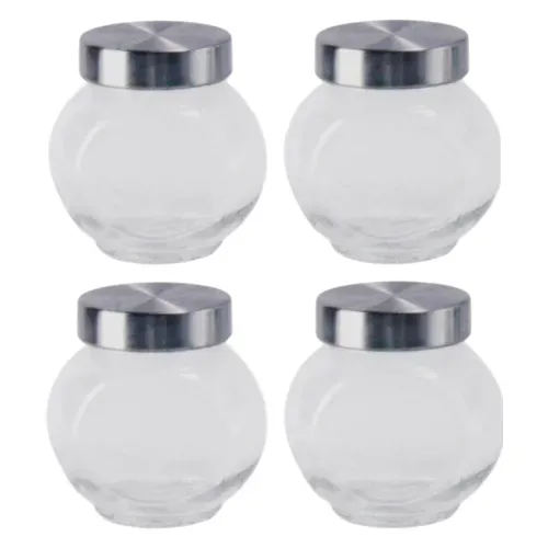Set 4 Envases De Vidrio Mainstays