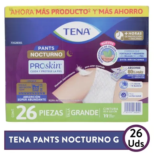 Tena Pants Nocturno Talla G 26 Unid Ea