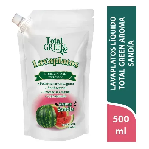 Lavaplatos Total Green liquido sandia - 500 ml