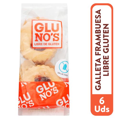 Galleta Gluno's sabor frambuesa libre de gluten - 130 g