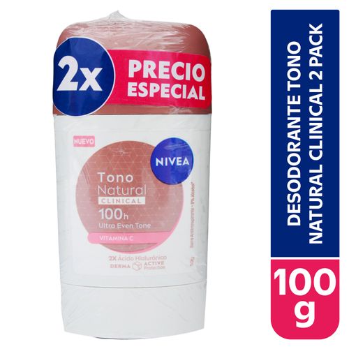 Desodorante Nivea clínical en barra 2 pack - 100 g