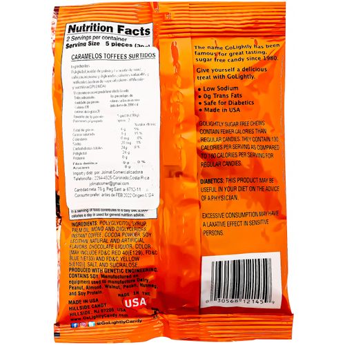 Caramelo Golightly Sin Azucar Toffes - 78gr