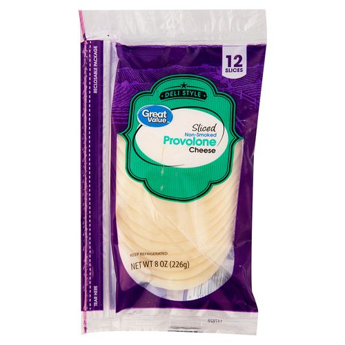 Queso Great Value Provolone Rodajado - 227Gr