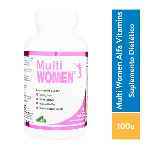 Multi women Alfa Vitamins frasco 100 comprimidos - Precio indicado por frasco