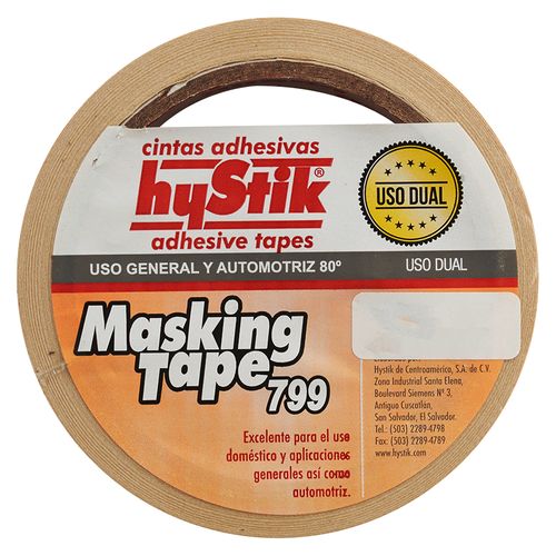 Cinta Adhesiva Hystik Masking Tape De 1 12 X 25 Yds
