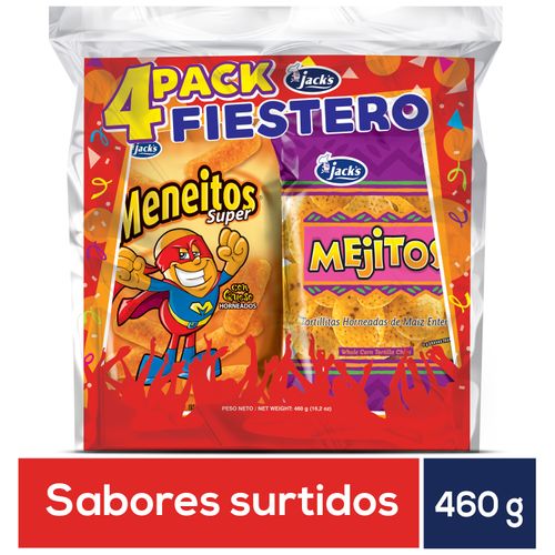 Snack fiestero Jack's 4 pack - 460 g