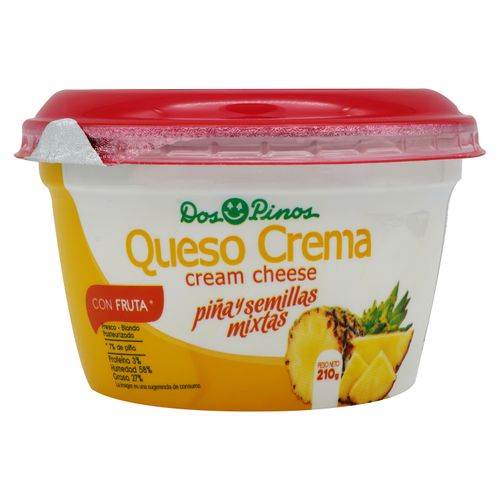 Queso Dos Pinos Crema Pina Y Semillas Mix - 210Gr