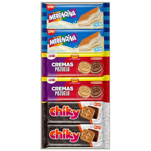 2 Pack Galleta Pozuelo Cremas Vainilla Chocolate - 600gr