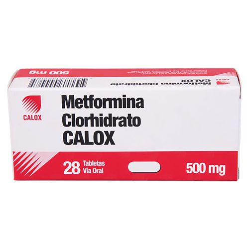 Metformina Calox 500 mg caja 28 comprimidos - Precio indicado por comprimido