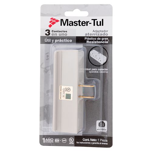 Adaptador Master-Tul Aterrizado Triple Util y Practico - unidad