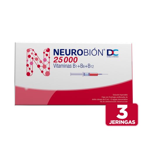 Neurobión DC 25000 caja 3 ampollas inyectables 2 ml - Precio indicado por caja