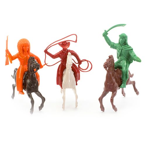 Cross Kidz Time Indios Y Vaqueros A Caballo - 6 Pzas