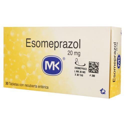 Esomeprazol MK 20 mg caja 30 tabletas - Precio indicado por tableta