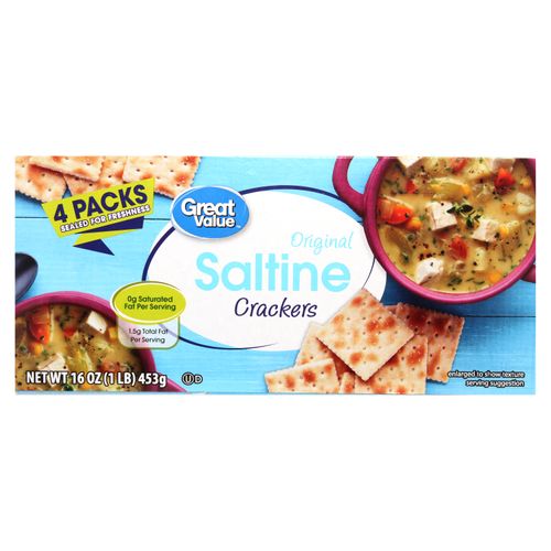 Galleta Great Value De Soda Con Sal 4 Pack - 453 g