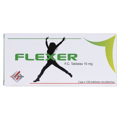 Ciclobenzaprina Biopharma Flexer recubiertas 10 mg, Precio indicado por unidad