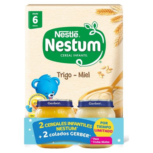 Pack Especial 2 Cereales Infantiles NESTUM® Trigo Miel más 2 Colados GERBER®