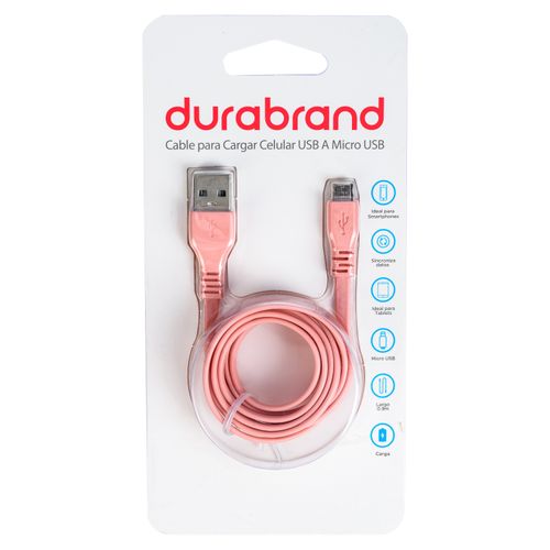 Cable Durabrand USB 3 Pies Rosado