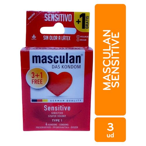 Preservativos Masculan Sensitivo caja 3 Uds - Precio indicado por caja