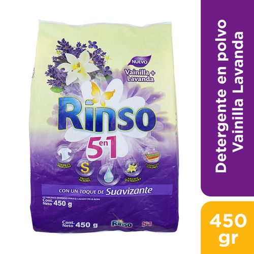 Detergente en polvo Rinso vainilla suave - 450 g