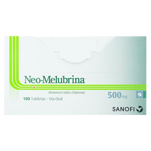 Neo-Melubrina 500 mg caja 100 comprimidos - Precio indicado por comprimido