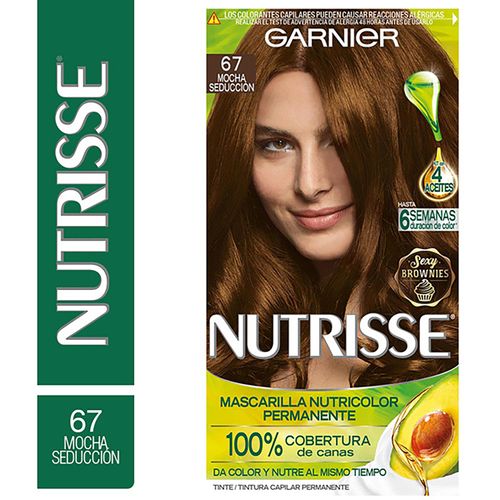 Tinte para cabello Garnier nutrisse color chocolate 67 - 125 ml