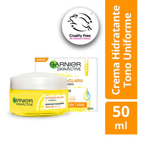 Crema Hidratante Garnier Express Aclara Tono Uniforme -50ml
