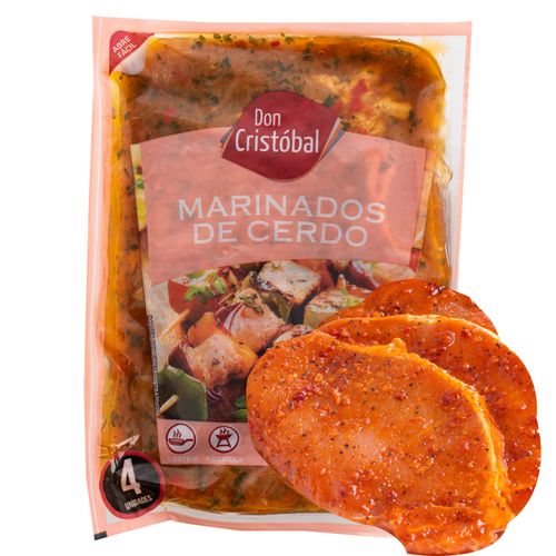 Bistec de cerdo adobado Don Cristóbal empacado 4 uds aproximadamente - 1 kg