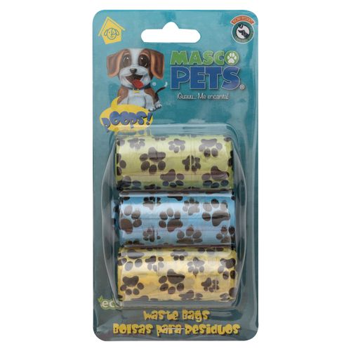 Bolsa Mascopets Desecho Mascotas 3 unidades