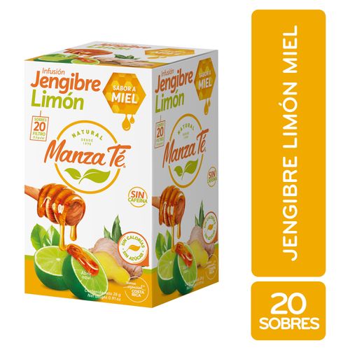 Té Jengibre Limón Miel ManzaTé Caja 20 Unidades - 26 g