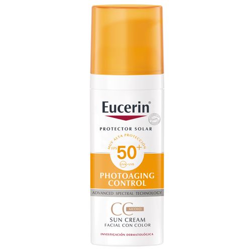 Protector Solar Eucerin Photoaging Control Sun Cream Facial Con Color SPF50+ - 50ml