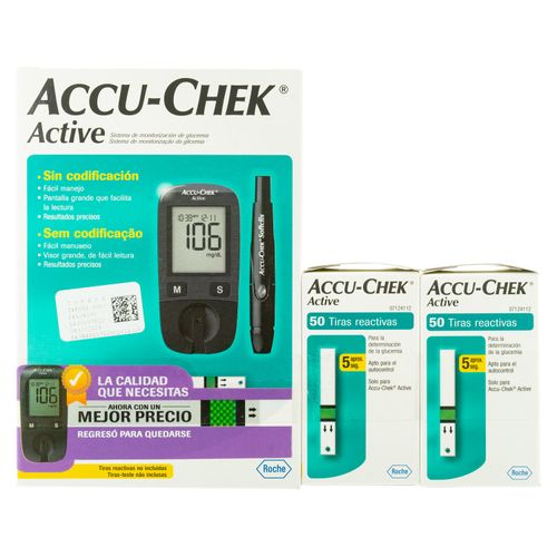 Accu Chek Active Glucometro Pack