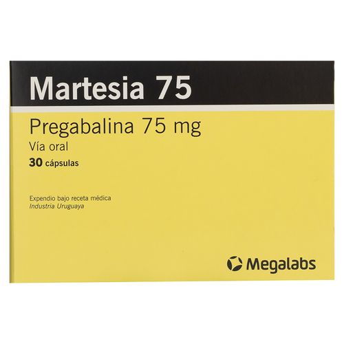 Martesia 75 mg caja 30 cápsulas - Precio indicado por caja