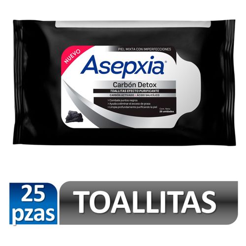 Toallitas Carbón Asepxia 25P Global