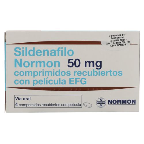 Síldenafil Normon 50 Mg X 4 Comp