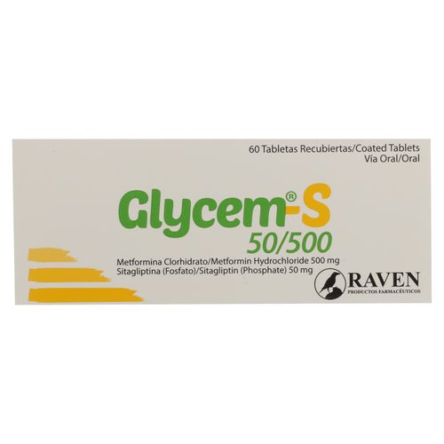 Glycem 50 mg/500 mg caja 60 comprimidos - Precio indicado por caja