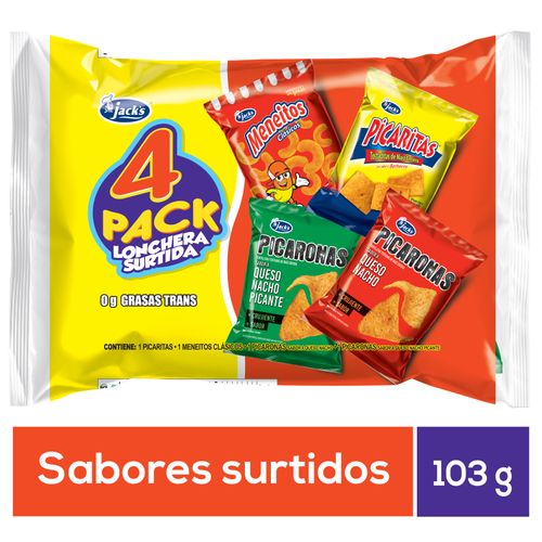 Jacks 4 pack snacks surtido 103 g