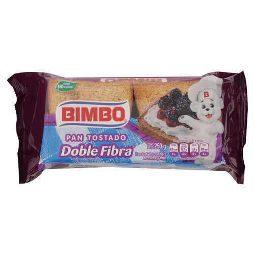 Pan Bimbo Tostado Doble Fibra - 250 g